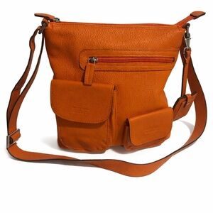 Laurent Effel St Barth by XXI Secolo Bag Italy Orange leather crossbody